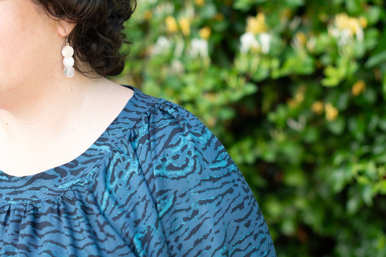 Claire ladies tops sewing pattern - neckline detail