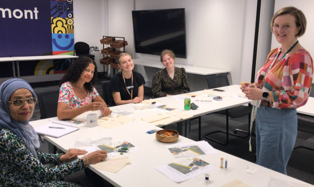 Corporate sustainable sewing workshop with Pepsi R&D from Bobbins and Buttons 