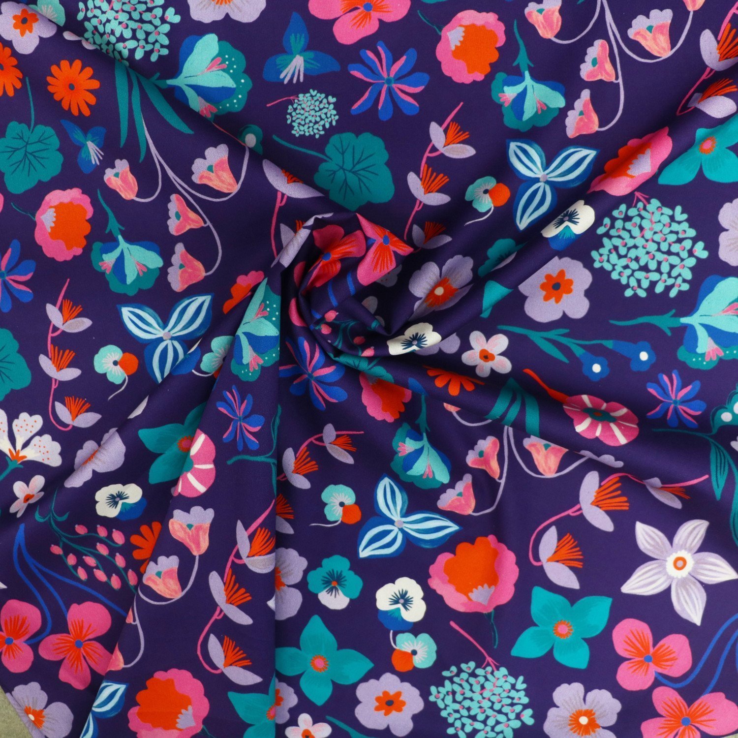Nerida Hansen Meadow flower cotton from Bobbins and buttons