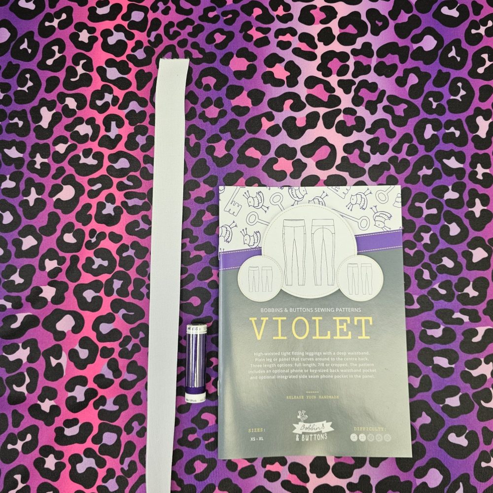Violet ladies leggings sewing kit